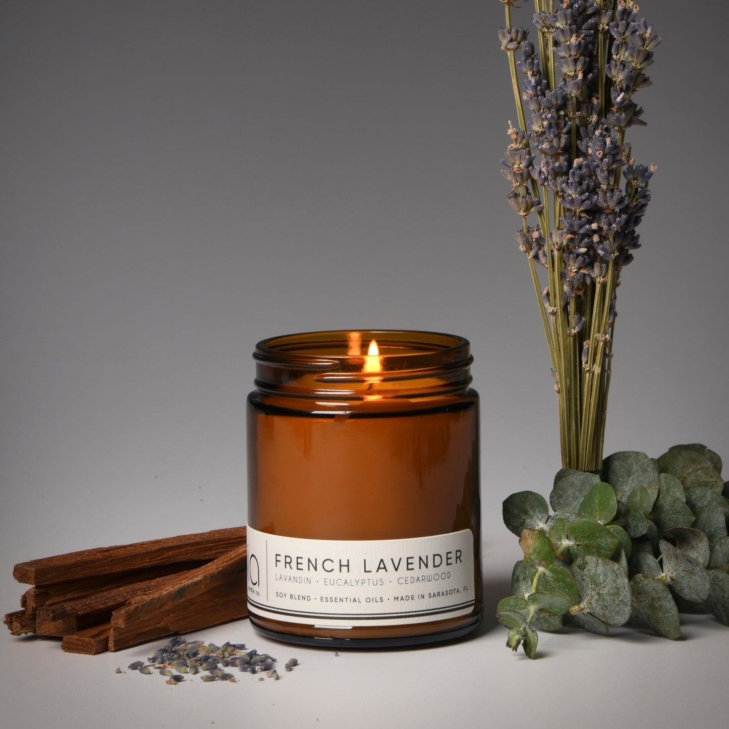 French Lavender Soy Blend Candle — Lavender, Eucalyptus & Cedarwood