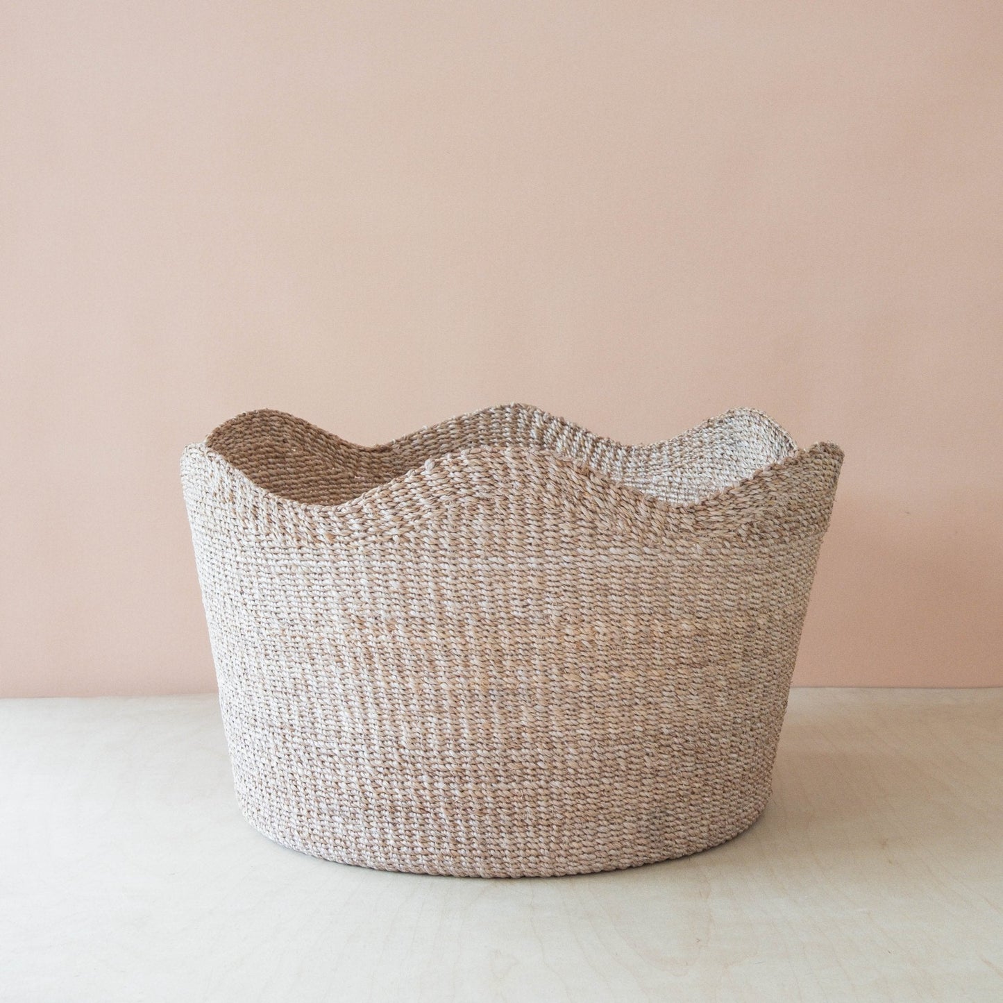 Jumbo Scallop Basket – Natural Handwoven Abaca Basket | LIKHÂ