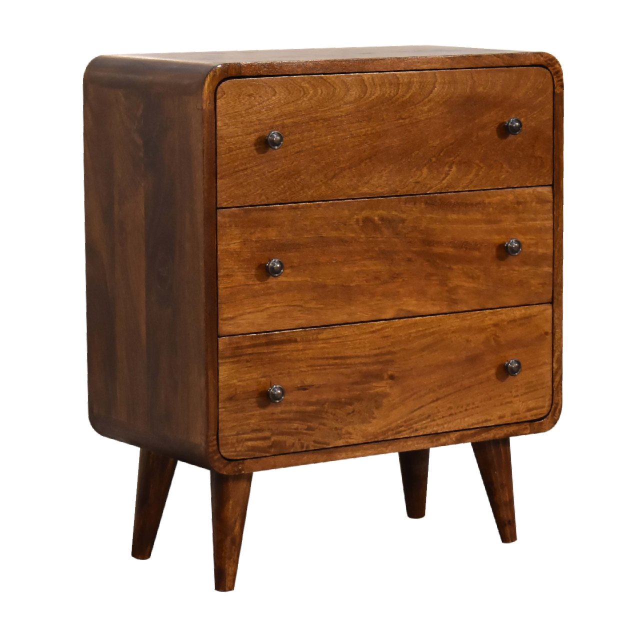 Solid Wood Mini Curved Chestnut Chest