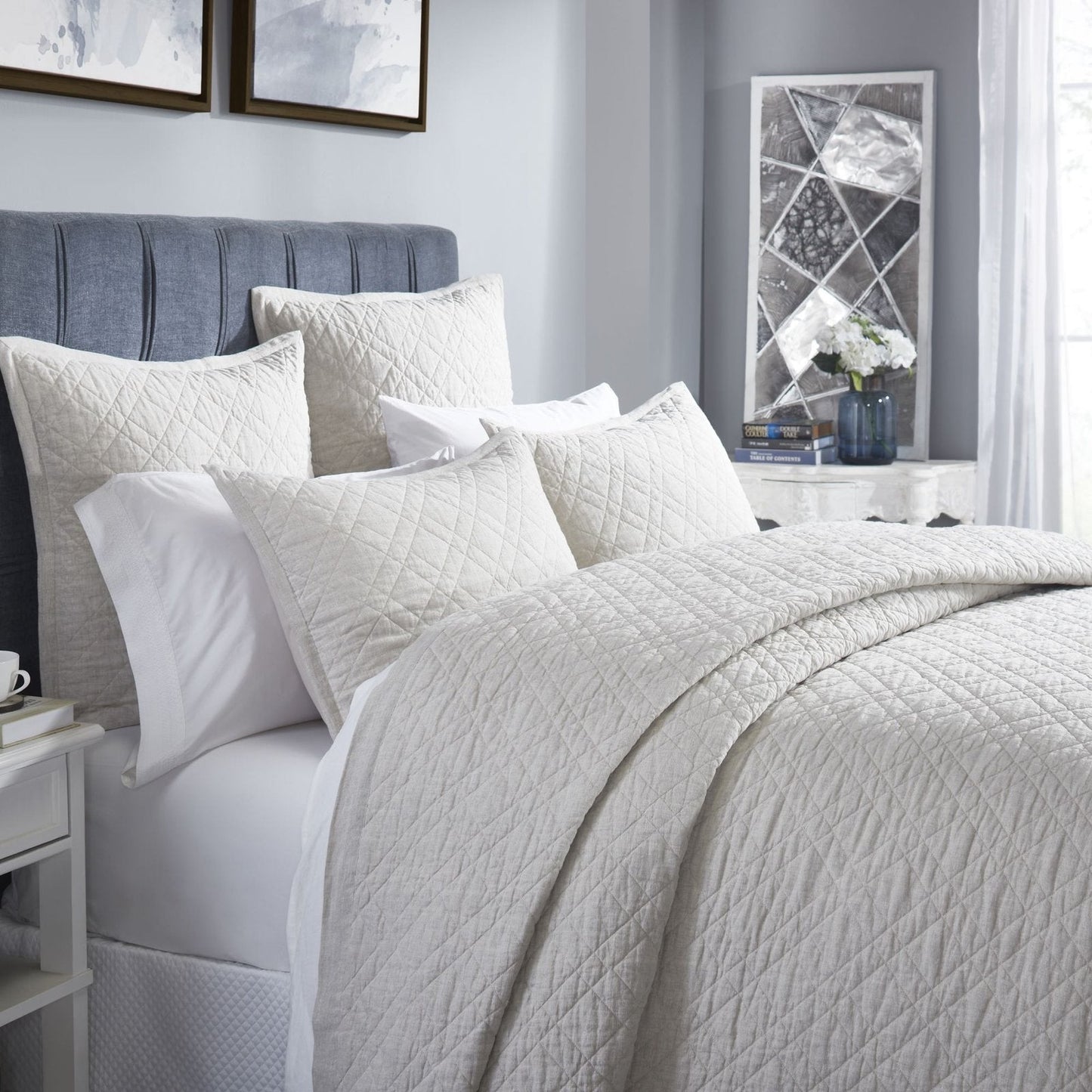 Chloe European Linen Coverlet