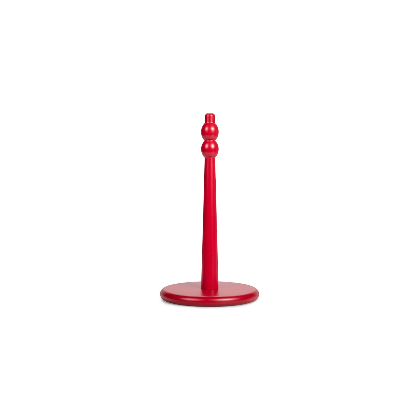 Wooden Kitchen Roll Holder in Chilli Red