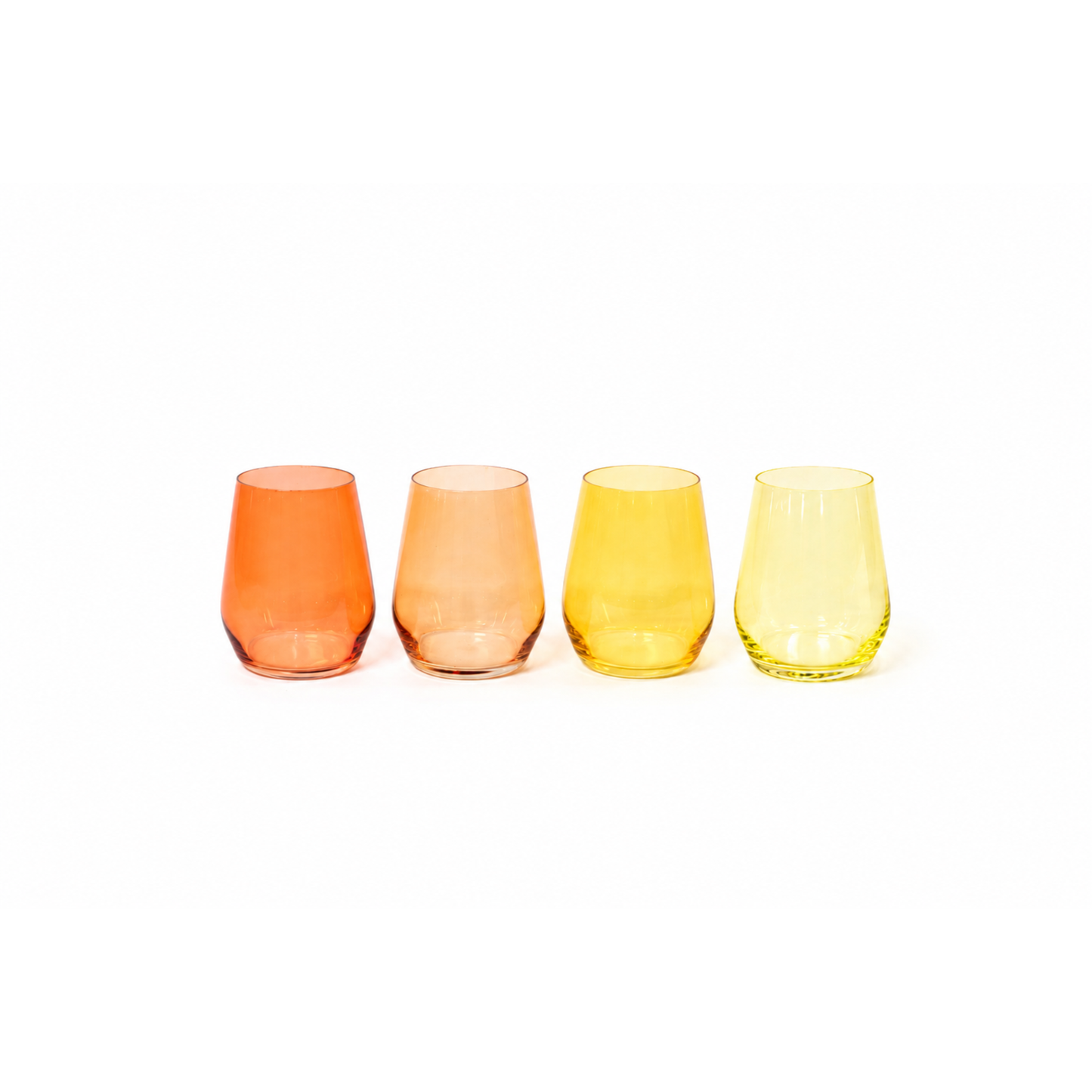 Sugar & Spice Collection - Colored Wine Glass Ombré Set of 4