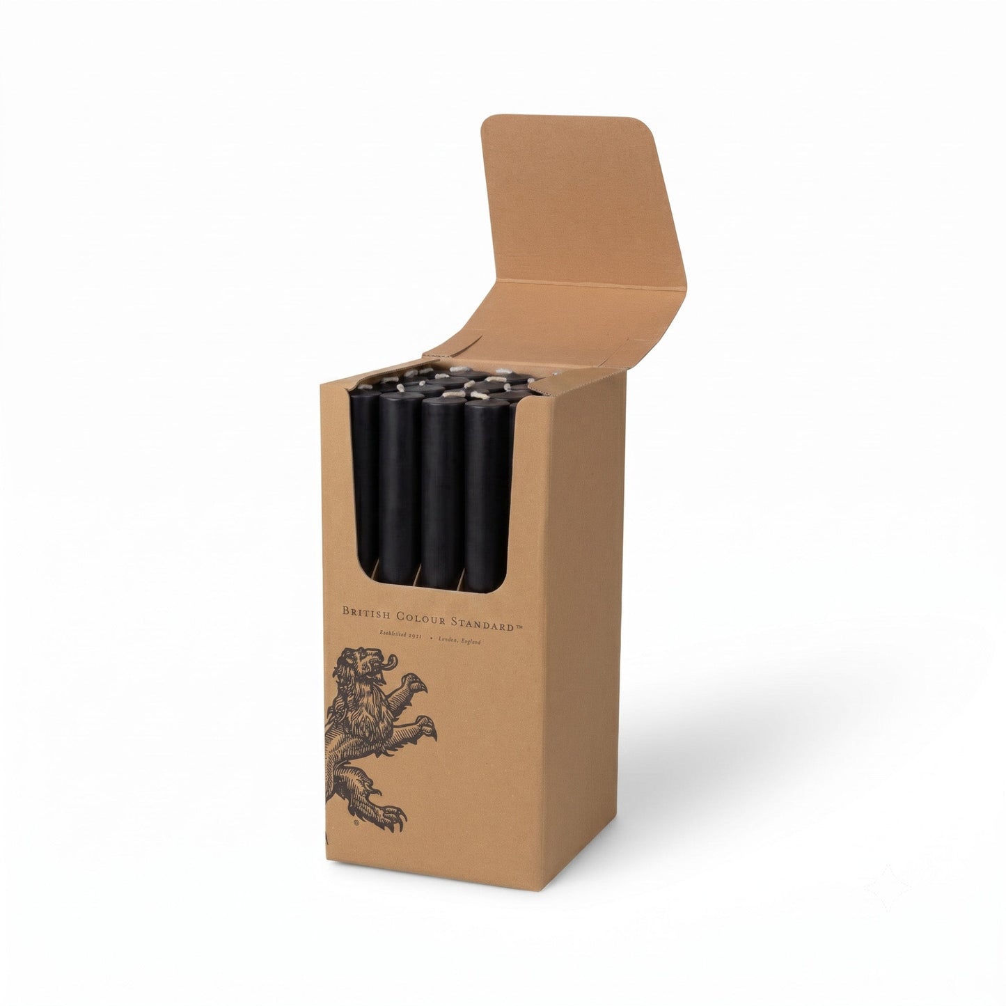 S/25 Jet Black Dinner Candles