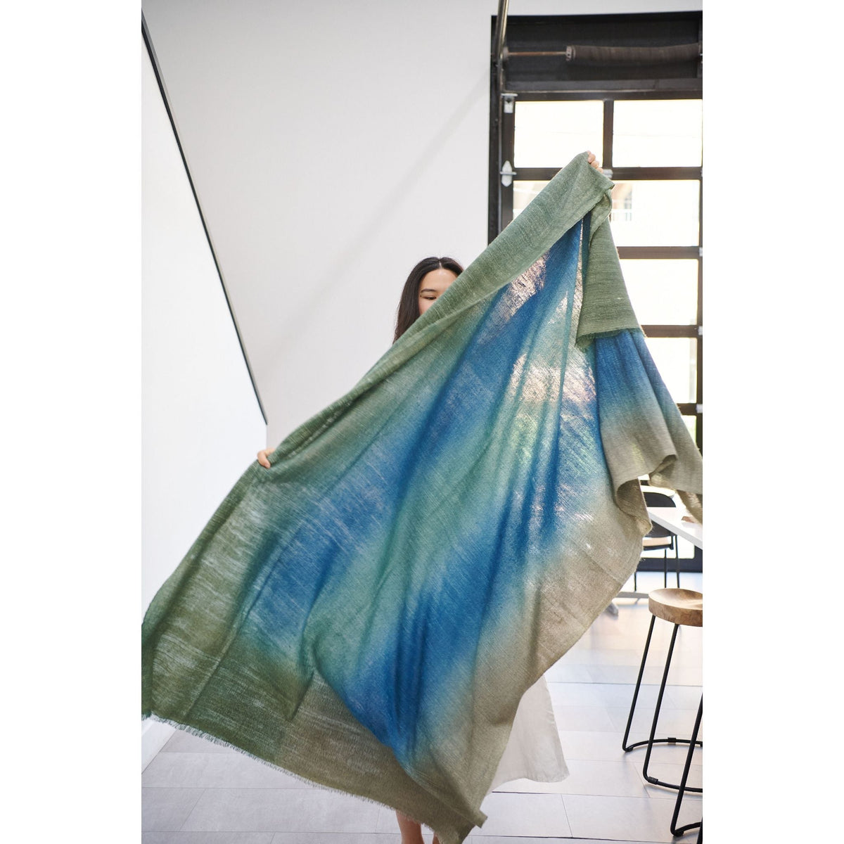 Handwoven Merino Throw Blanket in Serene Shades