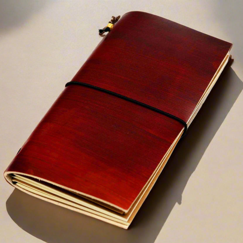 Debossed Refillable Leather Traveler's Notebook