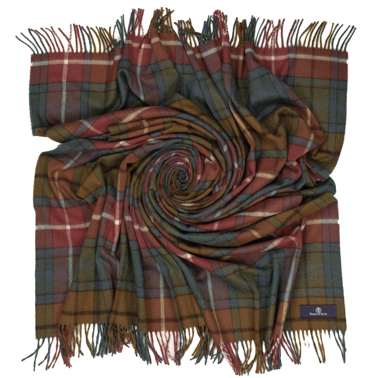 Highland Tartan Tweed Merino Wool Throw ~ Antique Buchanan~