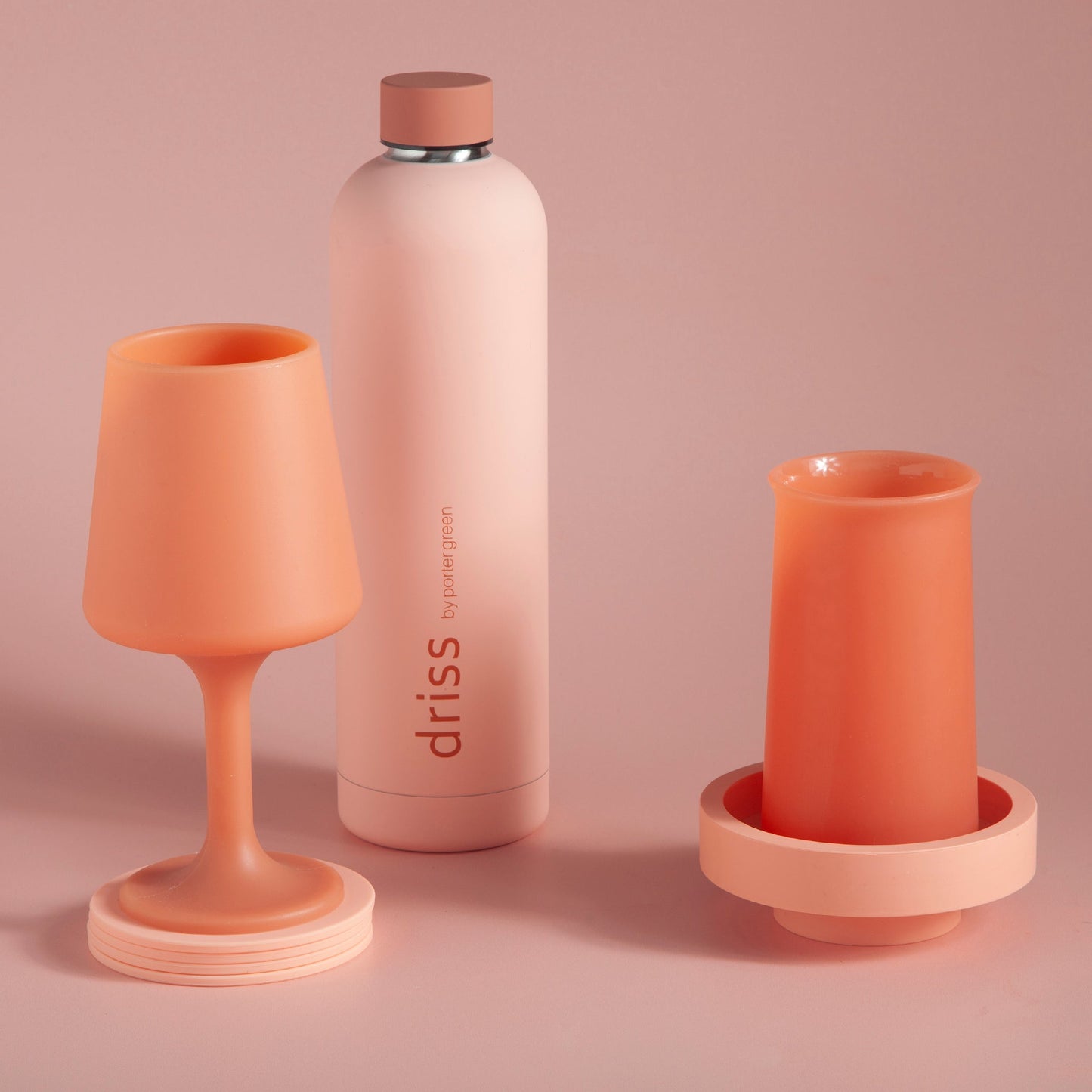 terra + peach | stegg | silicone unbreakable highball glasses