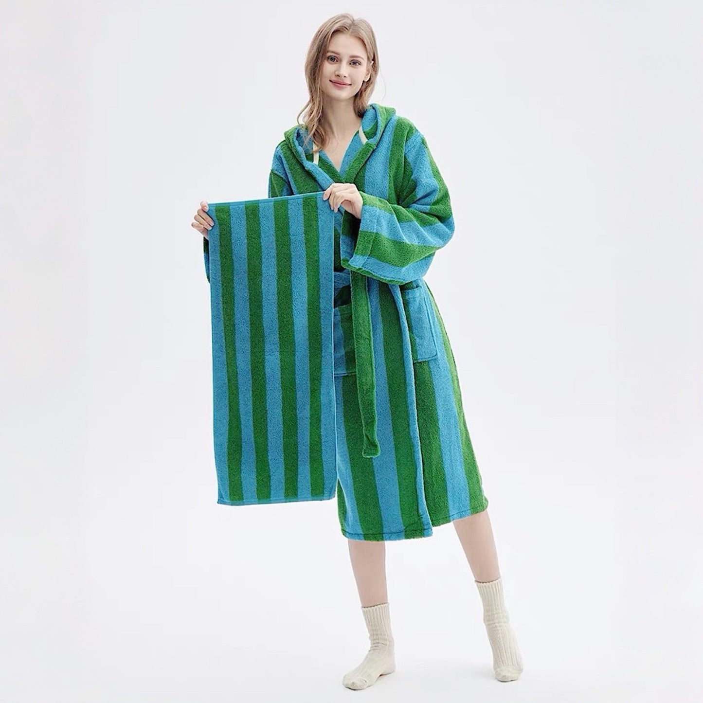 Ultra Soft Absorbent Terra Stripe Bath Towel
