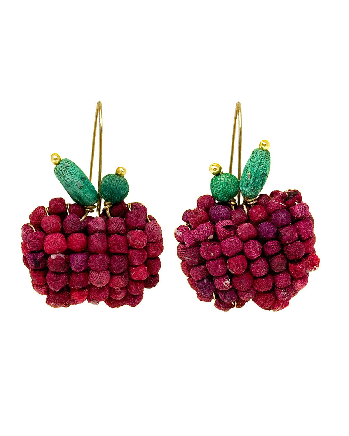 Kantha Apple Earrings