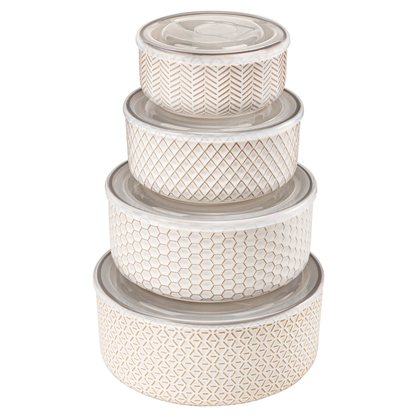 Nesting Bowls with Lids, Set of 4, Narbonne Collection