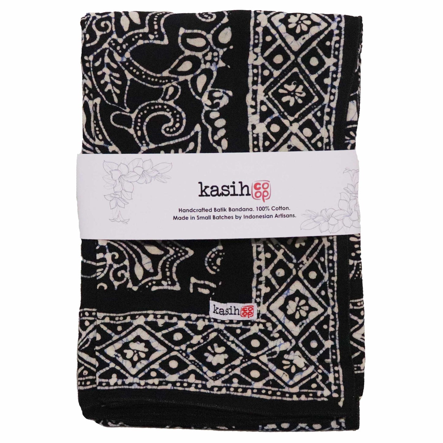 Large 39" Hand Dyed Batik Bandana - Wings