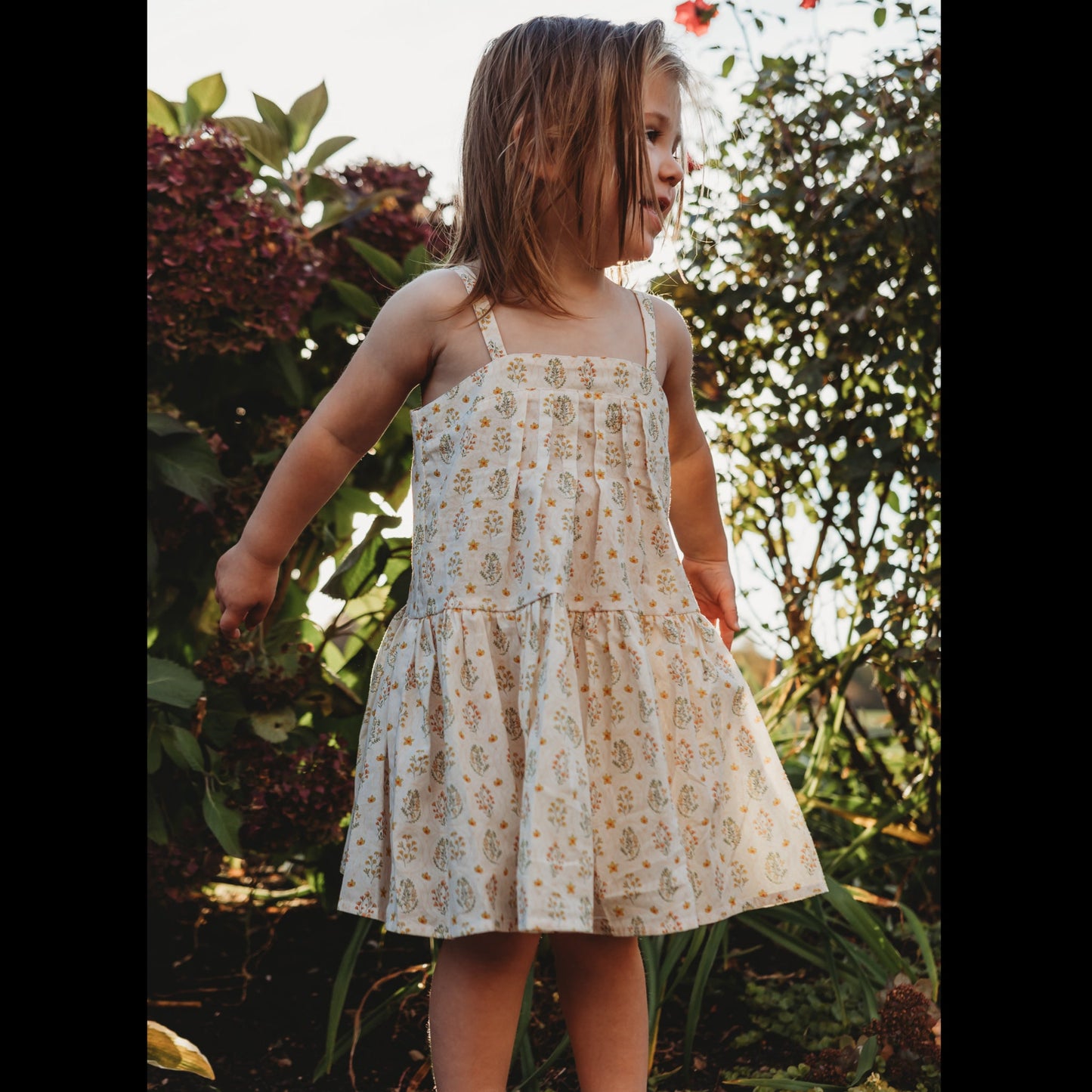 Hikari Pintuck Dress- Sonny Blossom