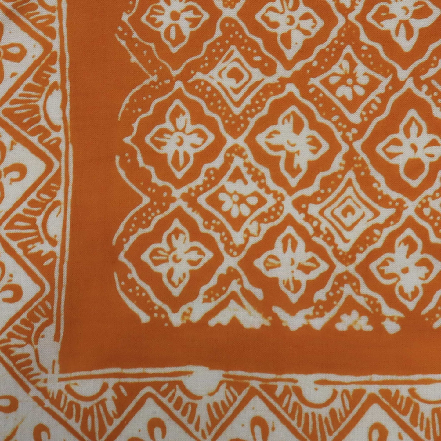 Large 39" Hand Dyed Batik Bandana - Mustard