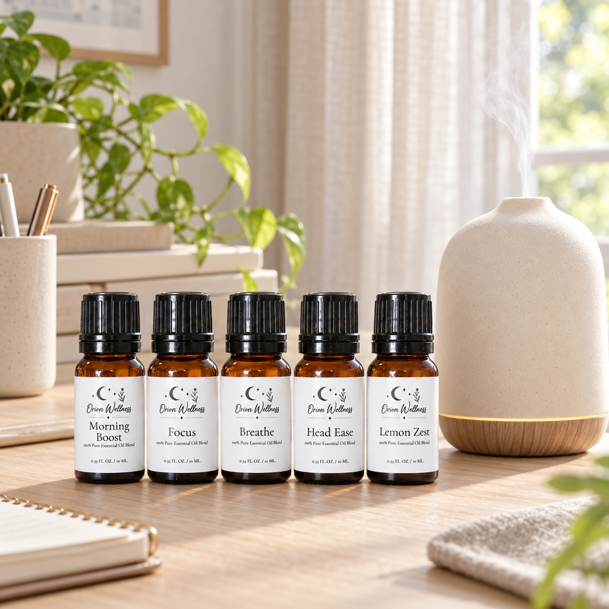 Daytime Diffuser Blend Set | Five 10 mL Bottles
