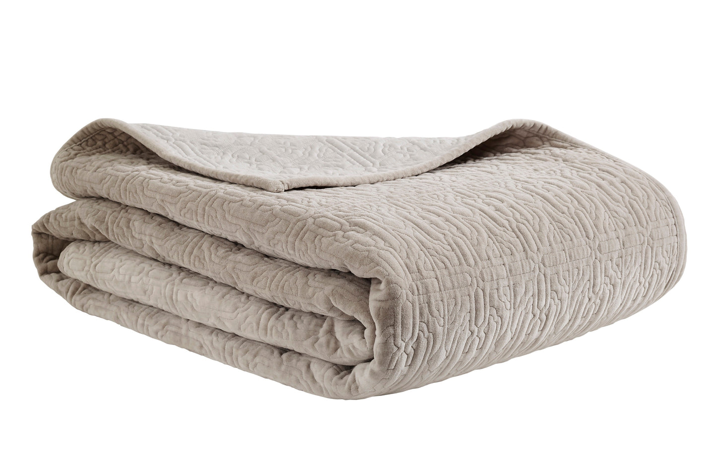 Duke Geometric Cotton Velvet Quilt - Clearance