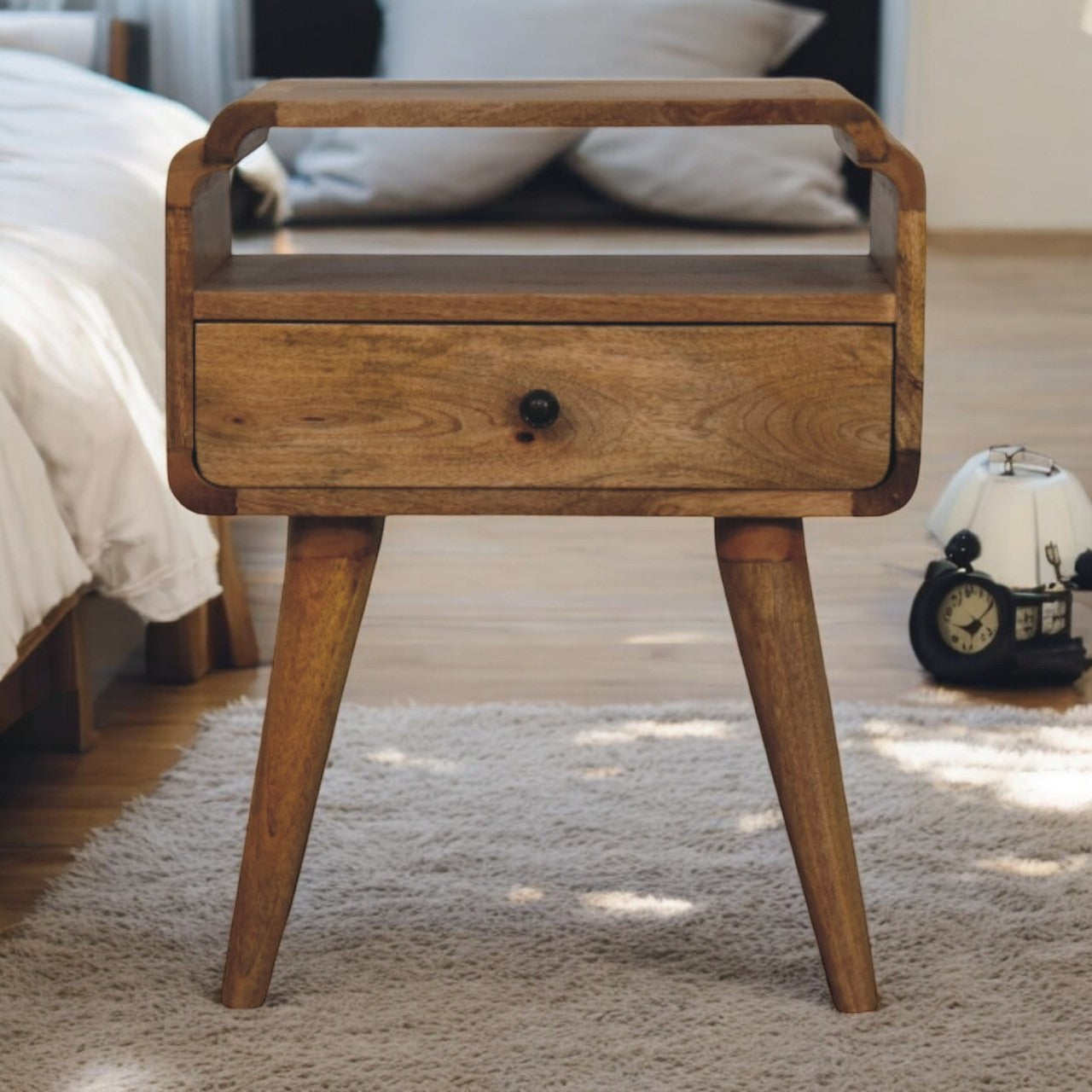 Solid Wood Newton Oak-ish Nightstand