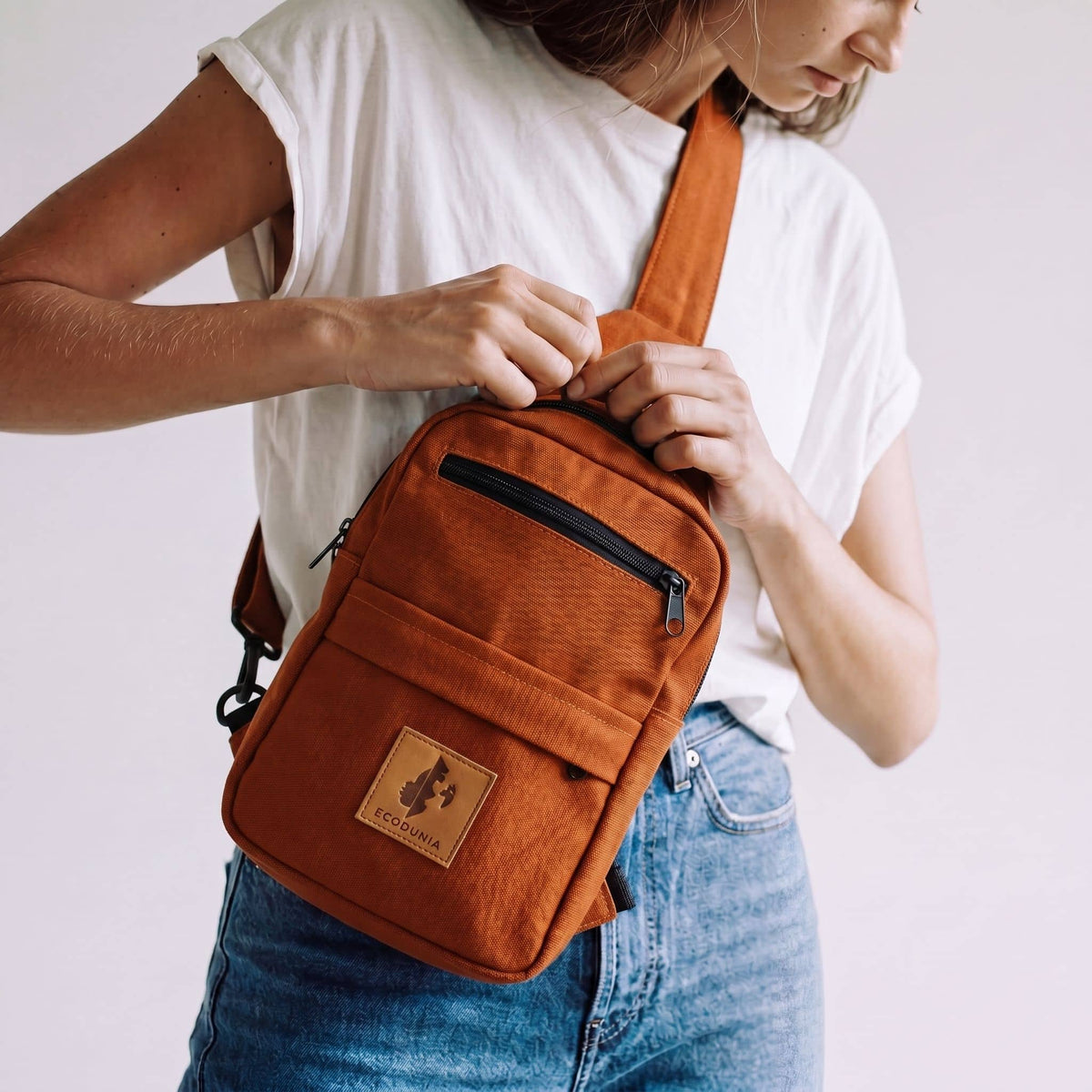 Canvas Crossbody Sling Bag for Men | Umoja Large Sling Bag for Women