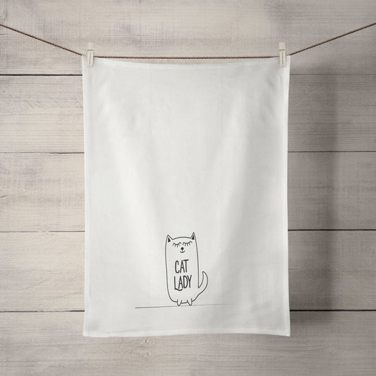 Cat Lady Tea Towel