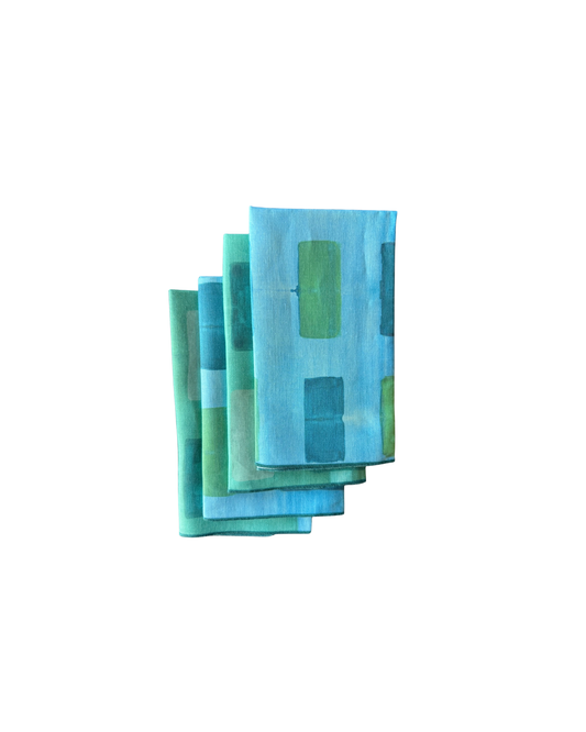 S/4 Blue Tapestry Napkin
