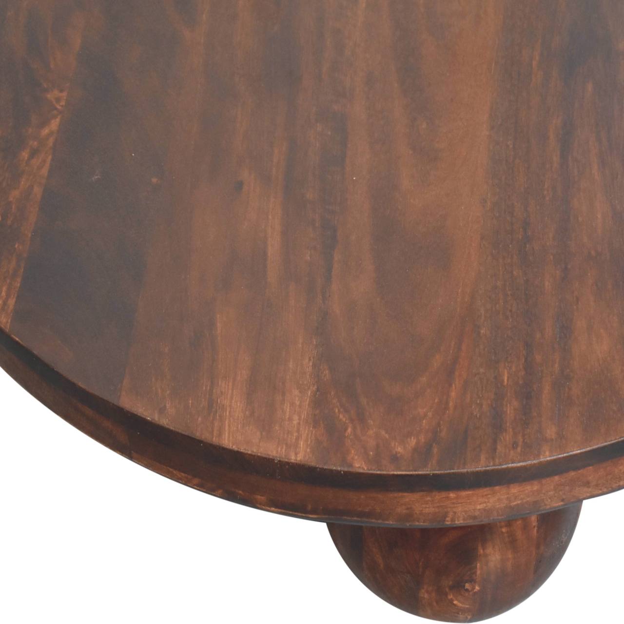 Solid Wood California Walnut Central Table with Ball Feet