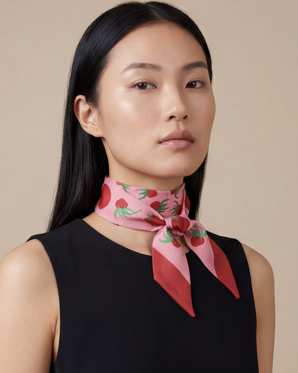 Tomatoes Twilly Ribbon Scarf