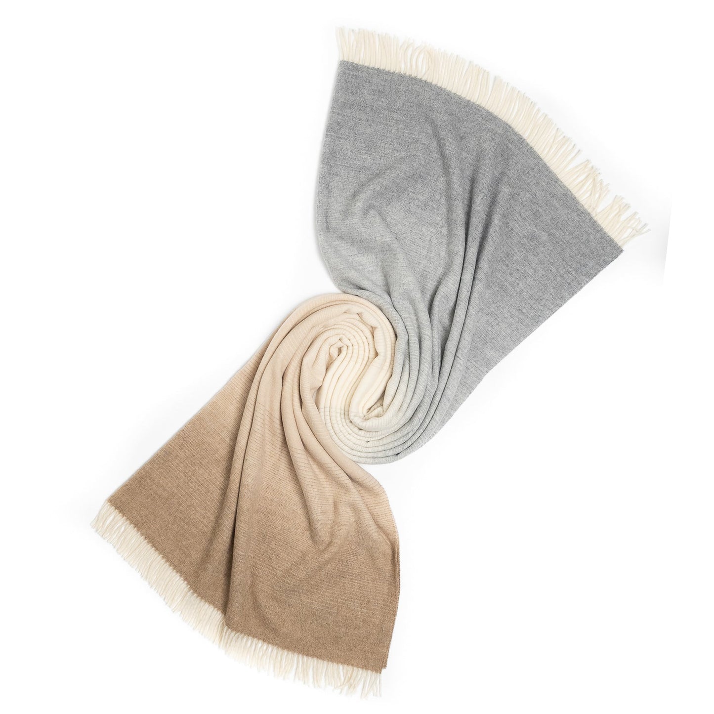 Whisper Ombre Merino Wool Throw – Fog | Prince of Scots - Osadia Concept Store