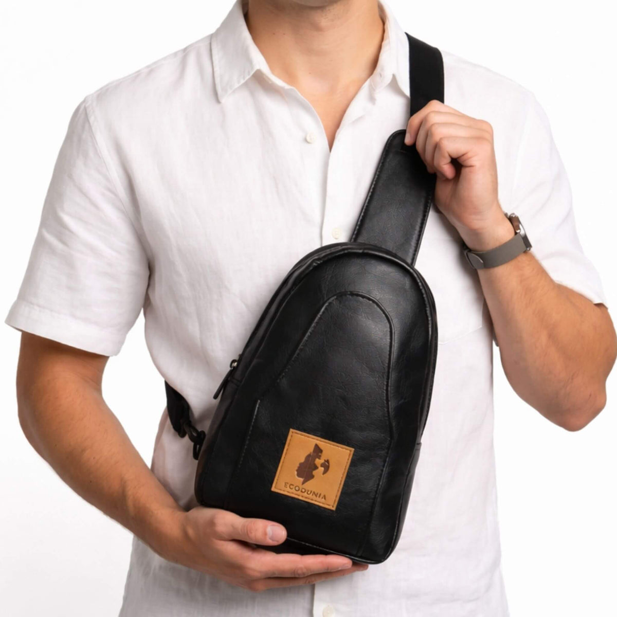 Vegan Leather Sling Bag for Women | Buru Small Crossbody Bag for Men