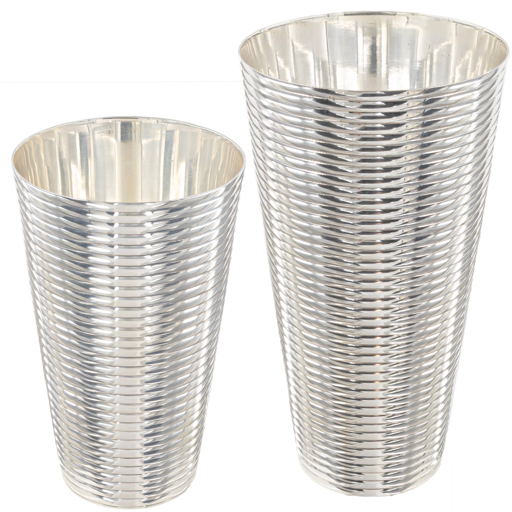 Fluted Silver 3-Piece Cocktail Shaker Set - Osadia Concept Store