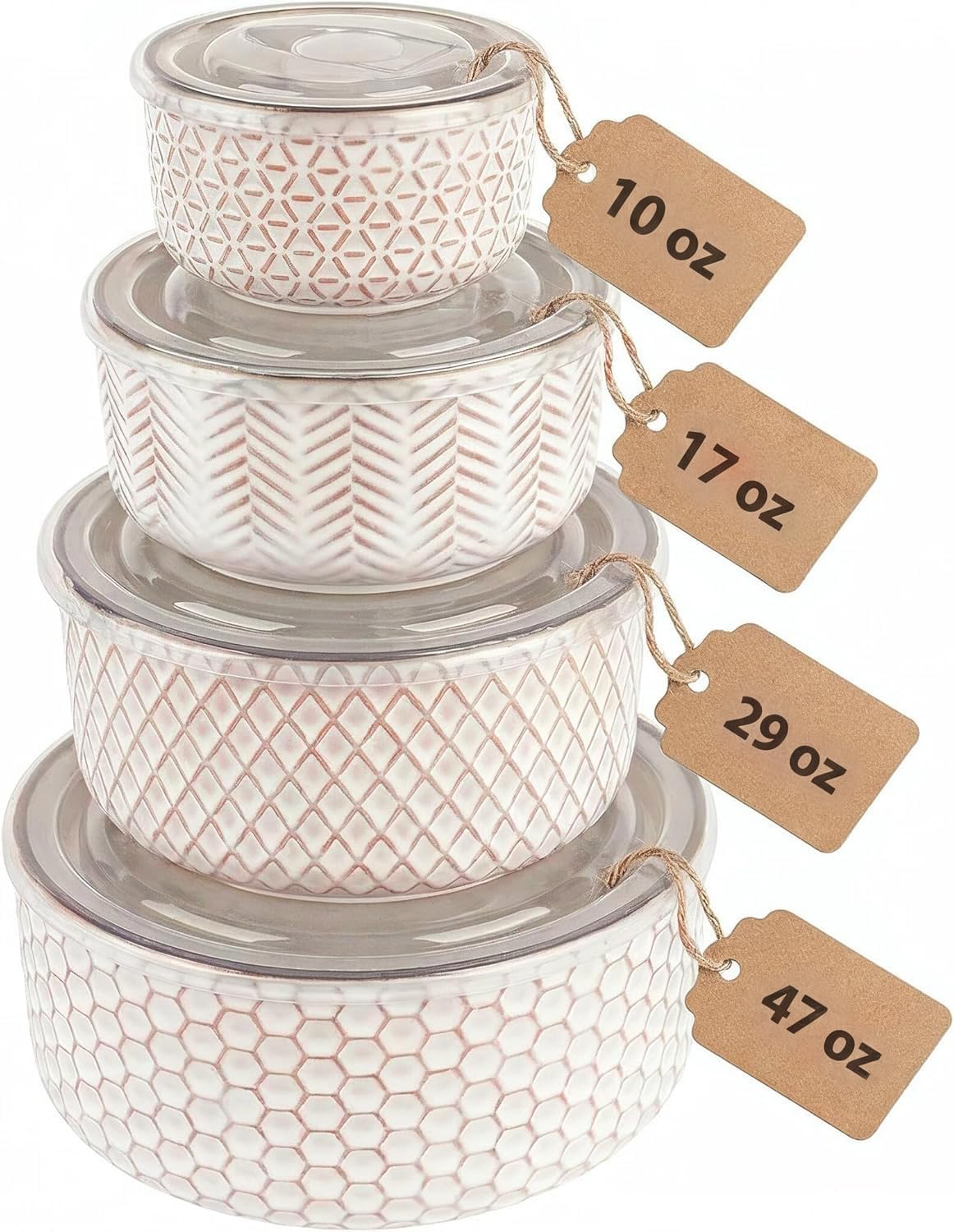 Nesting Bowls with Lids, Set of 4, Narbonne Collection