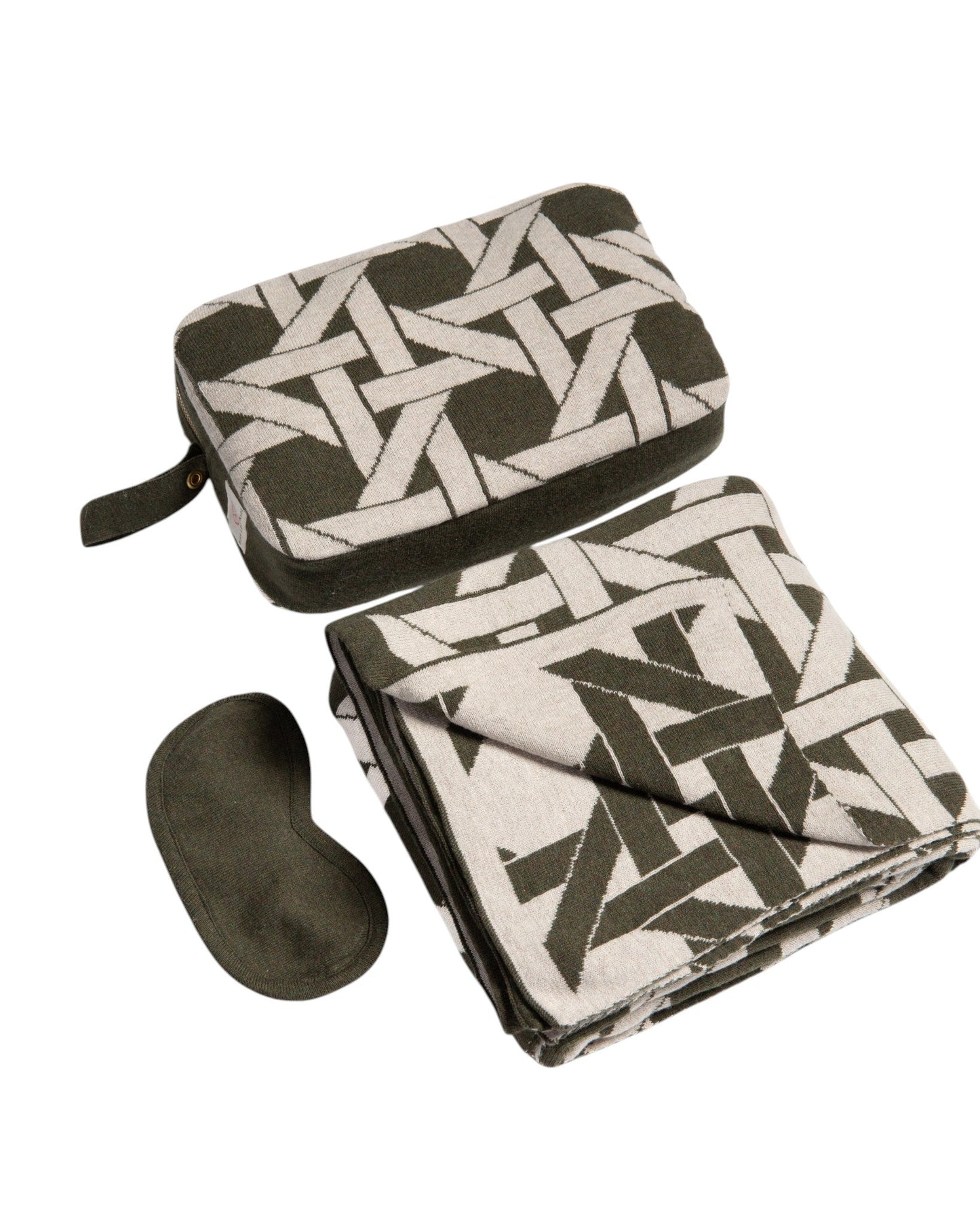 Riti Organic Cotton Travel Blanket and Eye Mask Set