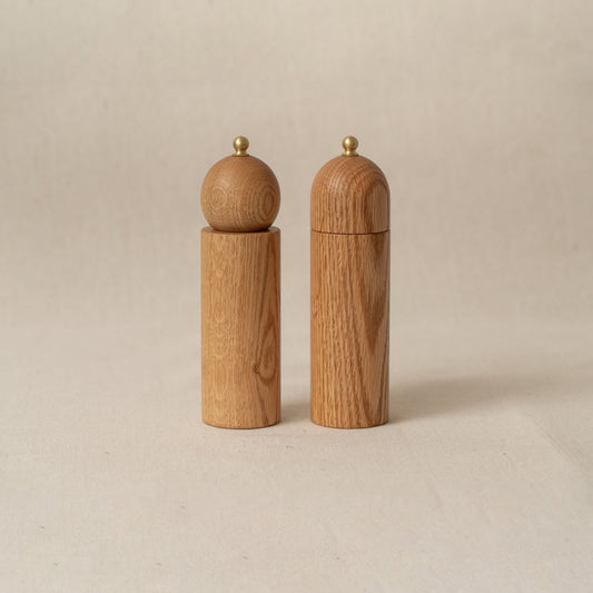 Pepper and Salt Mill Pair in oak