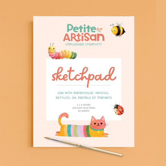 Kids Watercolor Sketch Pad – 300gsm Cold Press Paper (Ages 8+)