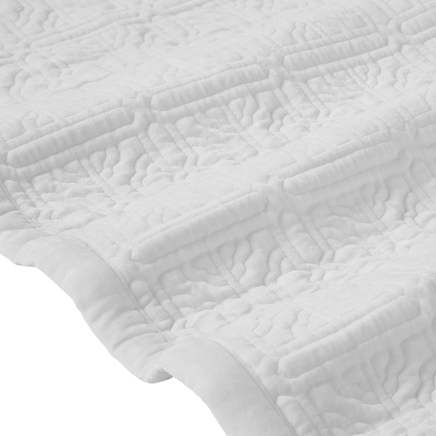 Duke Geometric Cotton Velvet Quilt