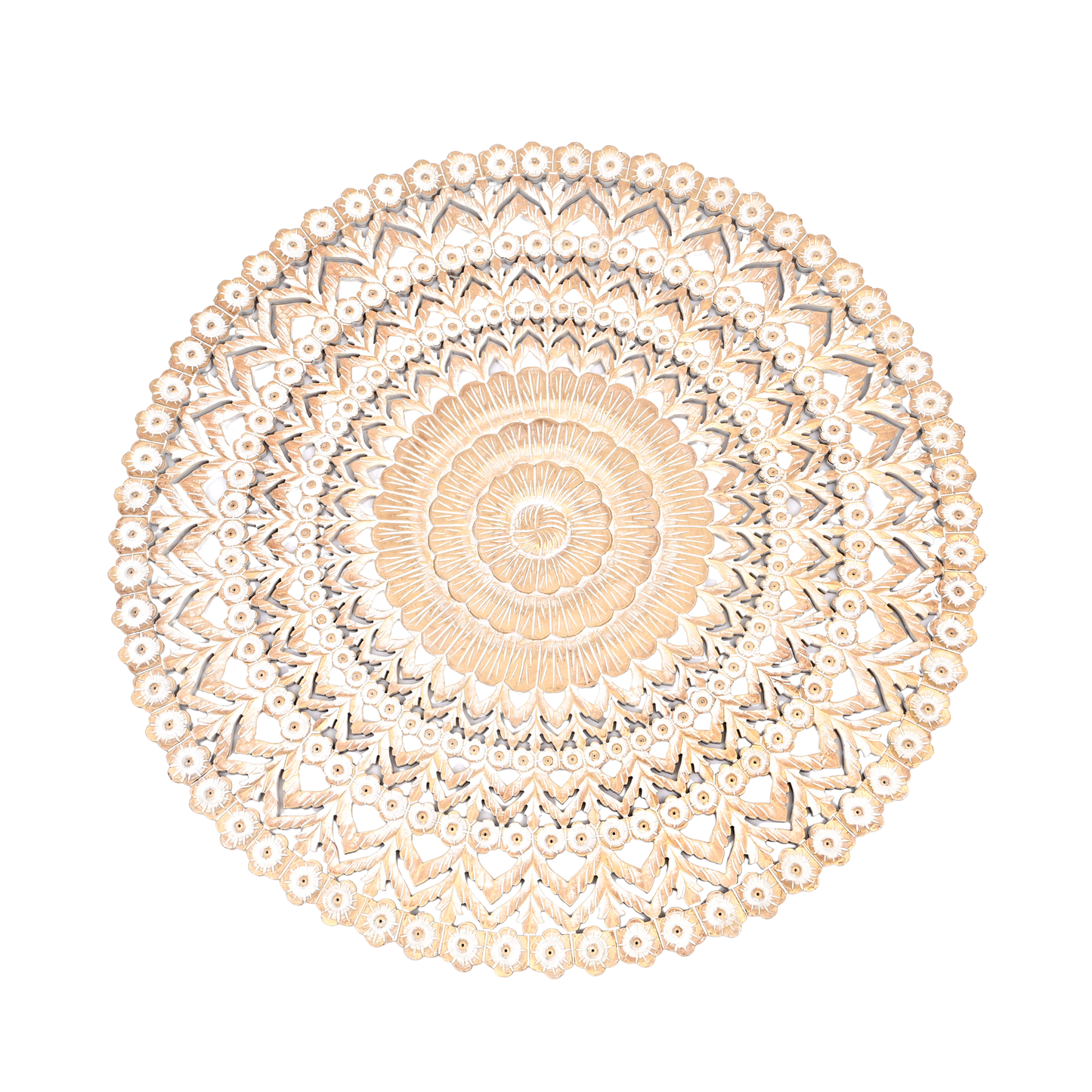 Wooden Floral Hand Carved Mandala