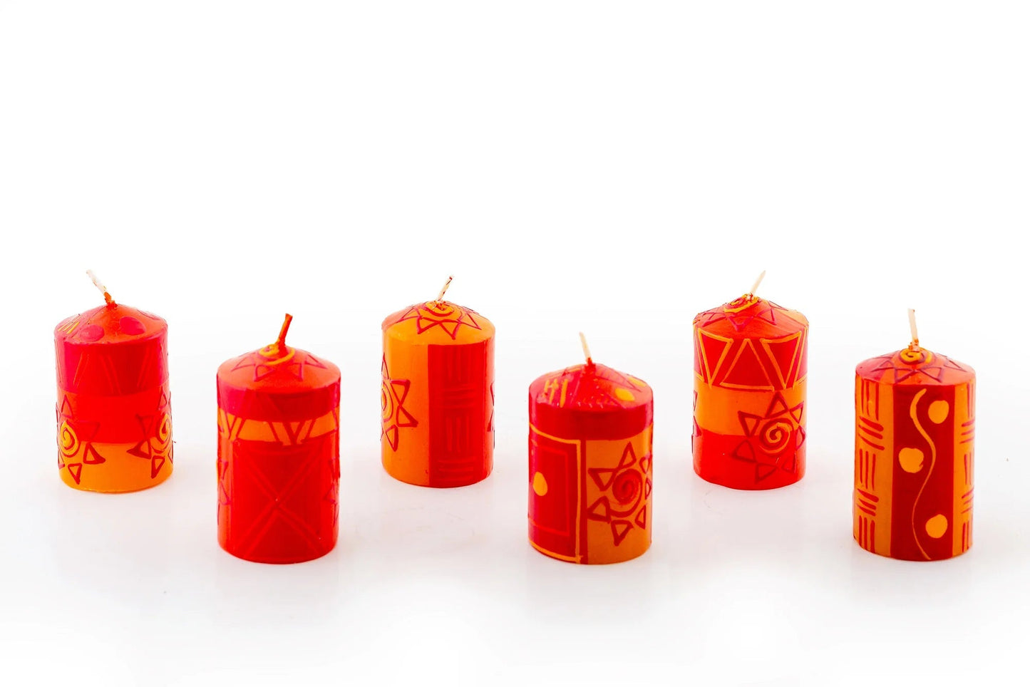 African Sunset Painted Candles - SALE!