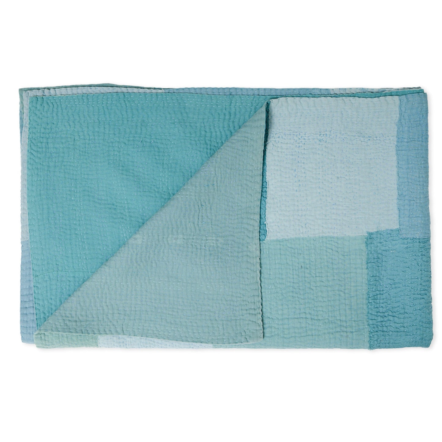 Night Sky Fray Patch Kantha Throw