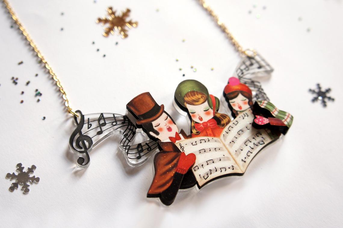 Christmas Carols Necklace by Laliblue
