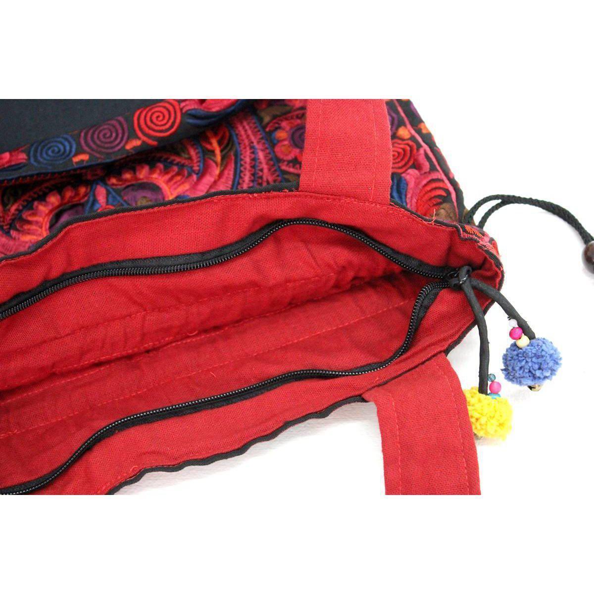 Cinch Hmong Embroidered Shoulder Purse - Thailand - Osadia Concept Store