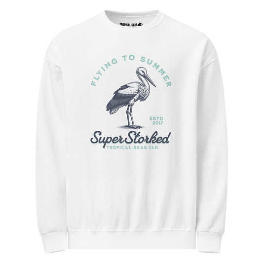 Super Storked Print Crew Neck Sweater