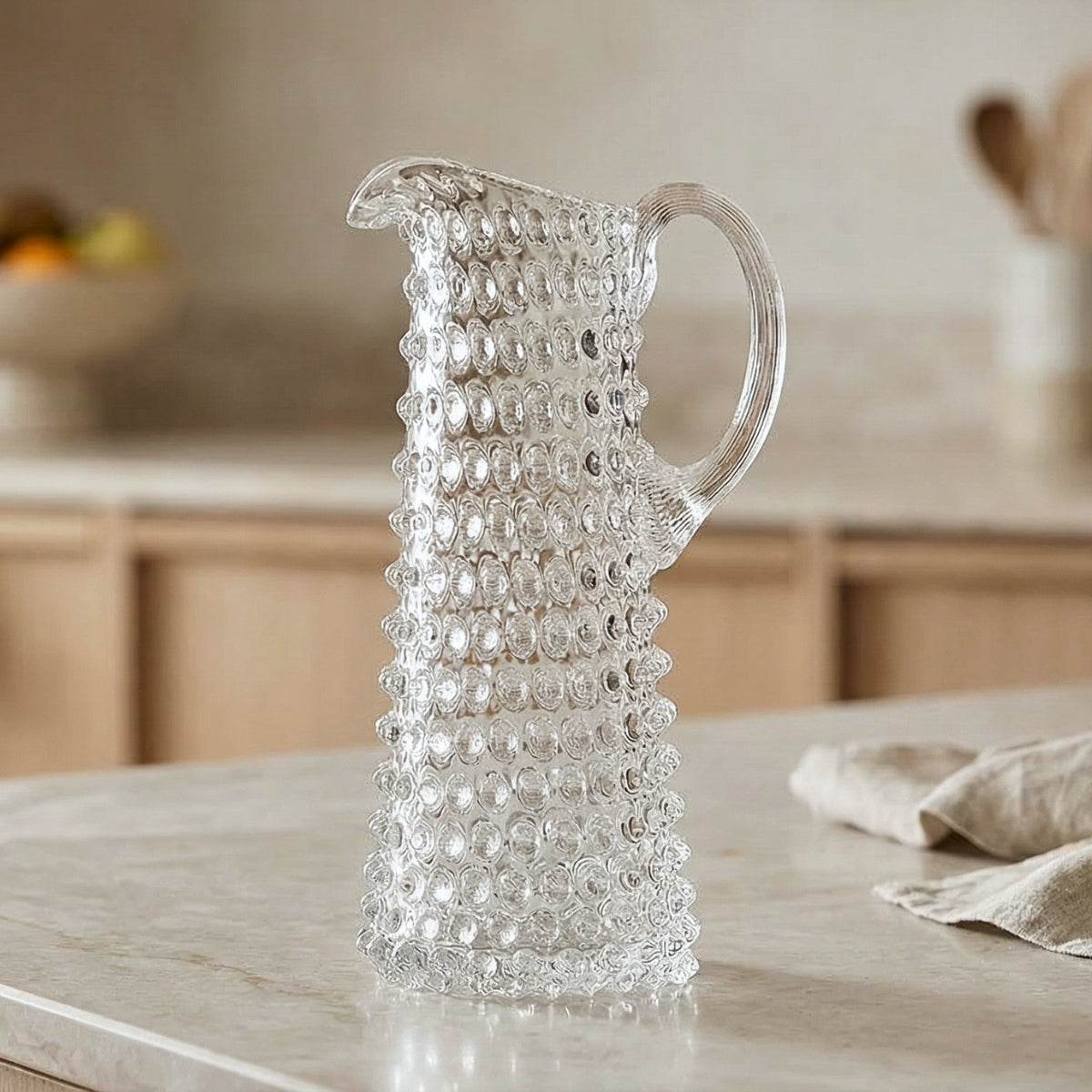 Hobnail Jug - Tall - Clear Quartz