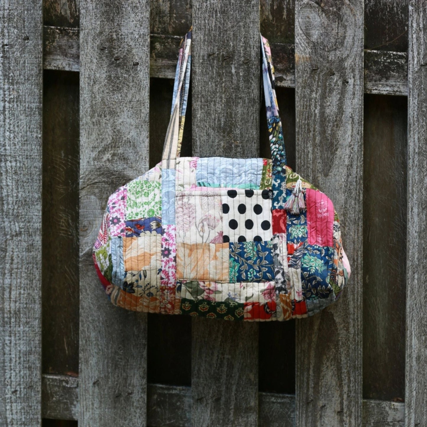 Patchwork Quilted Duffle Bag