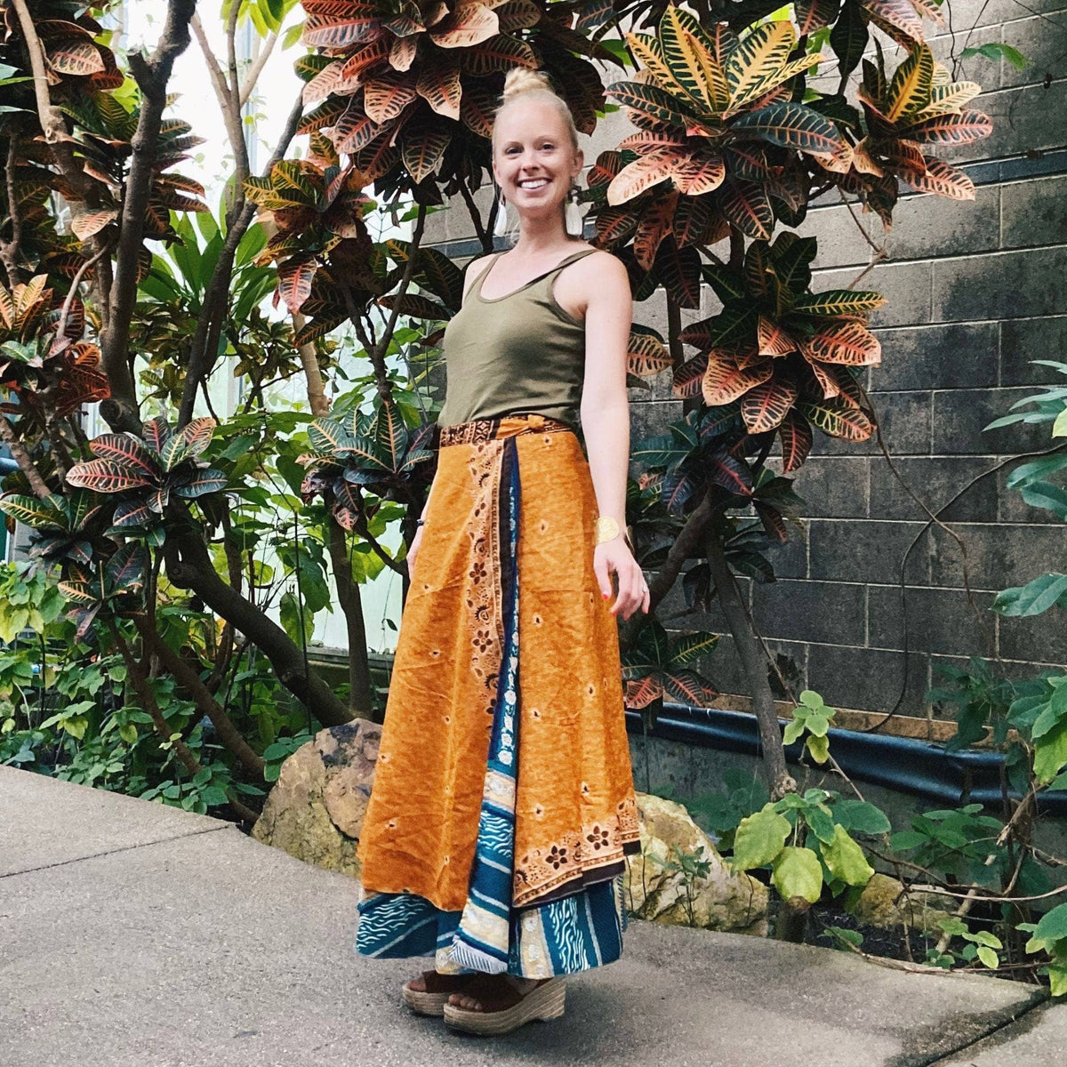 The Original Boho Reclaimed Sari Wrap Skirt