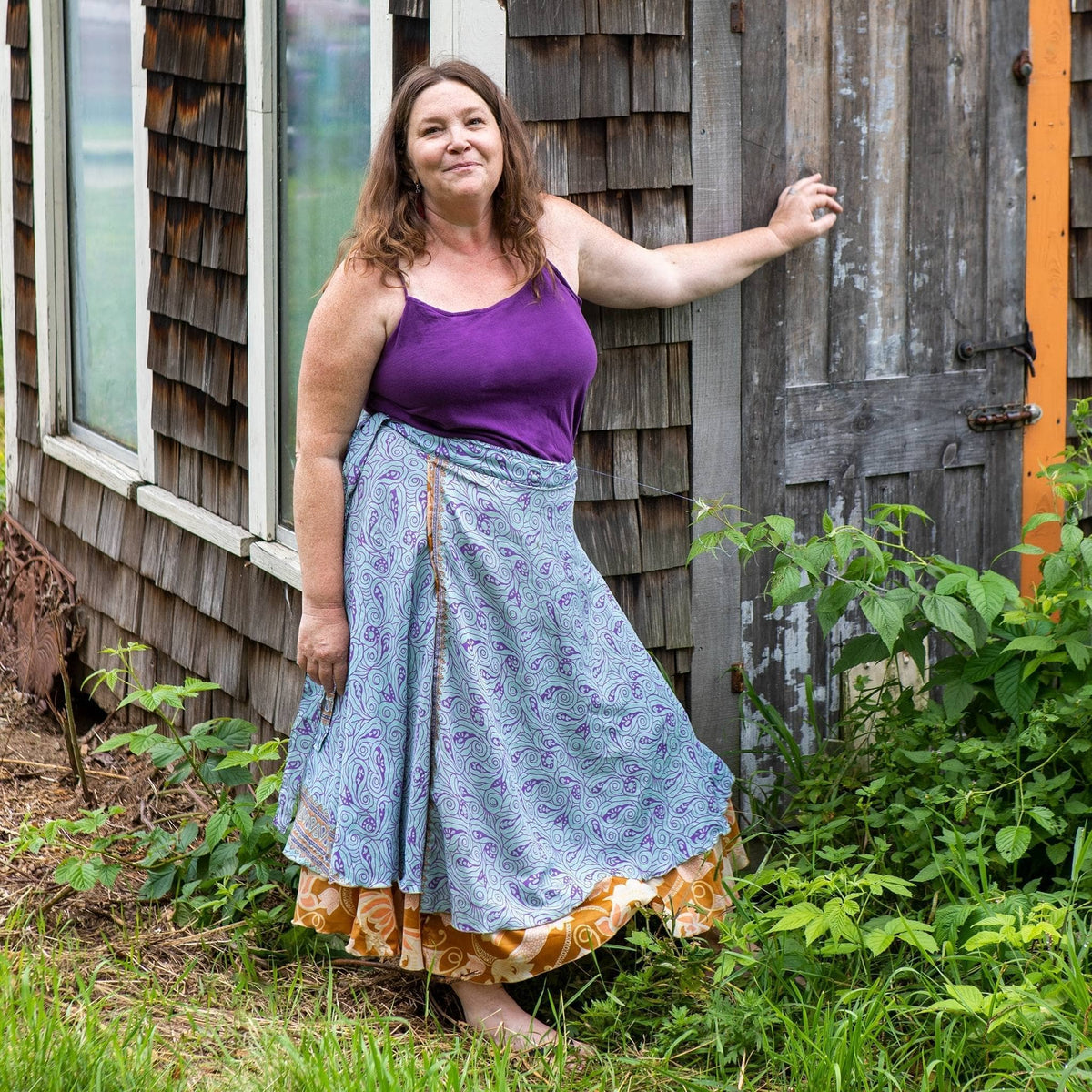 The Original Boho Reclaimed Sari Wrap Skirt