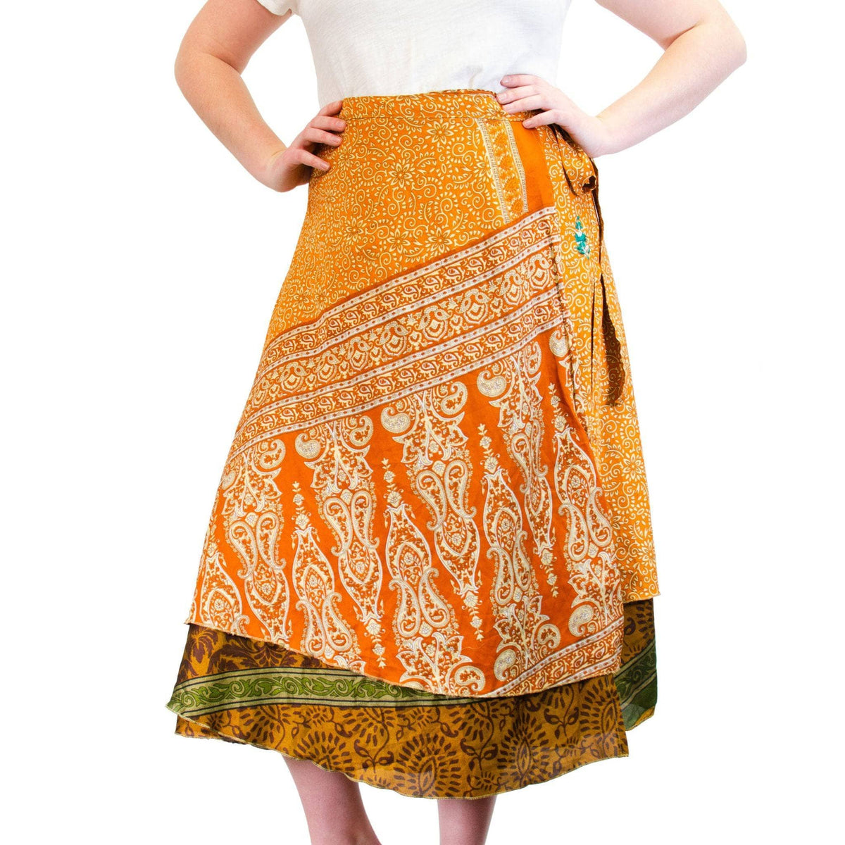 The Original Boho Reclaimed Sari Wrap Skirt
