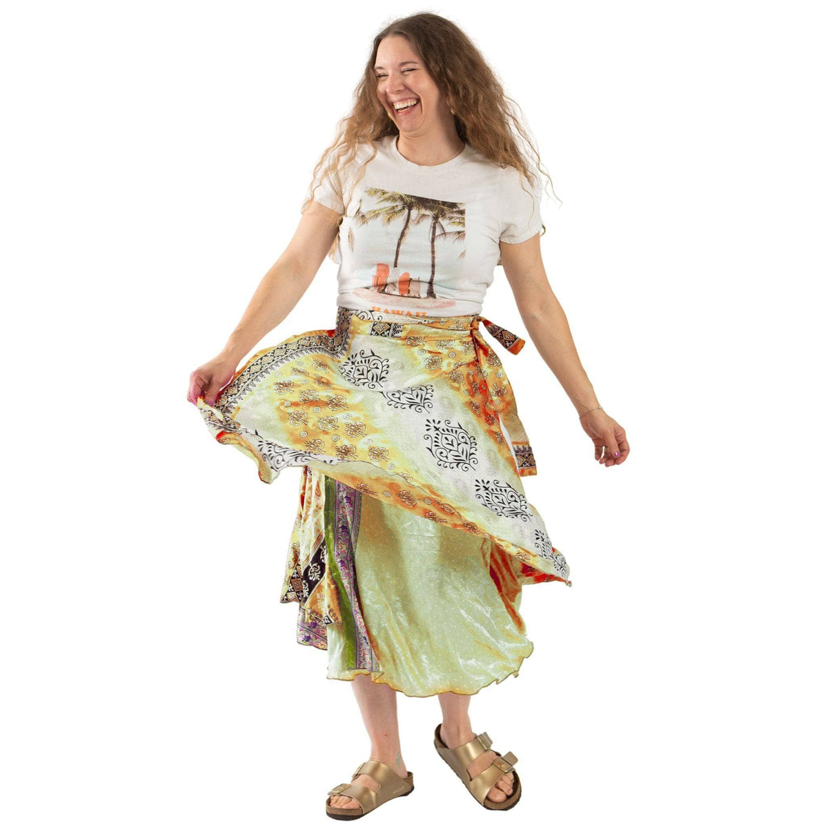 The Original Boho Reclaimed Sari Wrap Skirt
