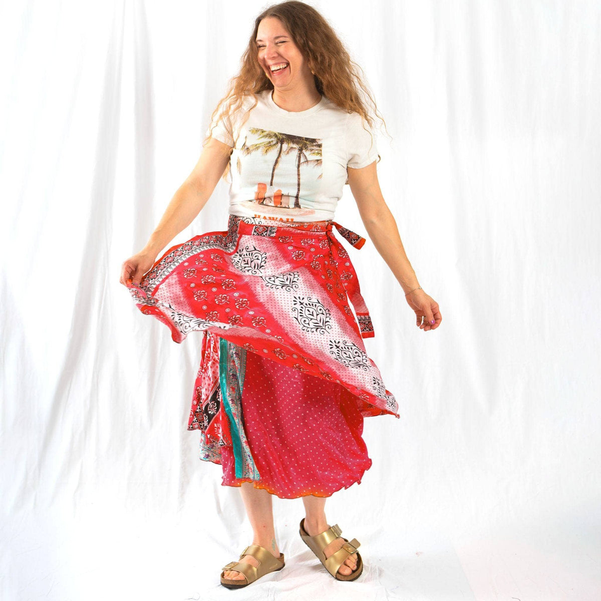 The Original Boho Reclaimed Sari Wrap Skirt