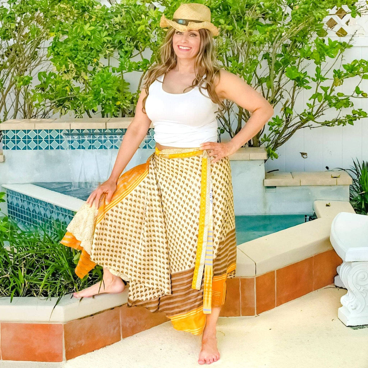The Original Boho Reclaimed Sari Wrap Skirt