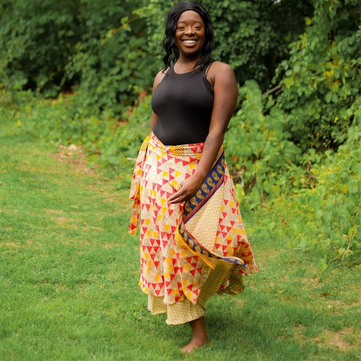The Original Boho Reclaimed Sari Wrap Skirt