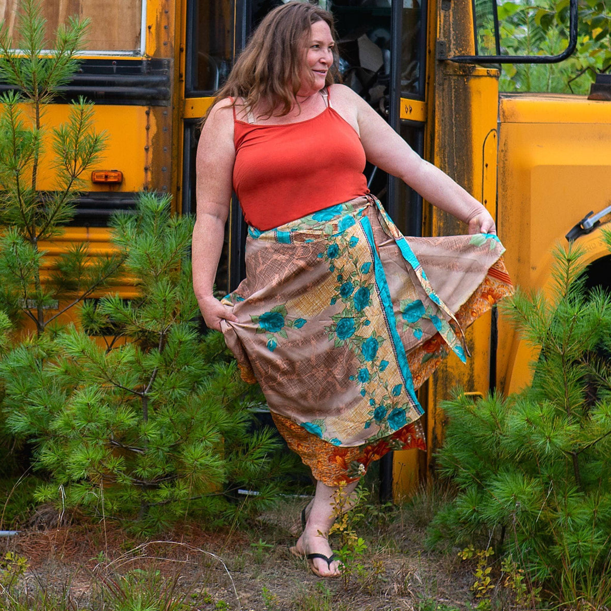 The Original Boho Reclaimed Sari Wrap Skirt