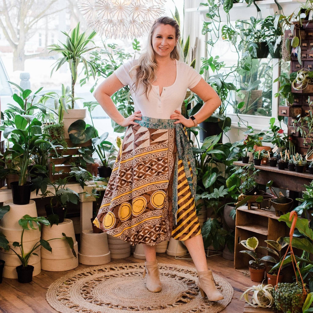The Original Boho Reclaimed Sari Wrap Skirt